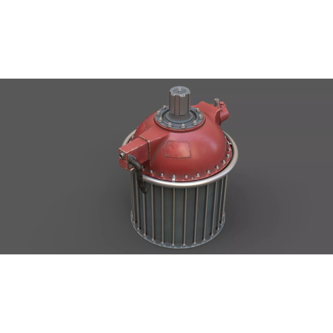 1940s Sci-Fi Technology 3D Model – Kitbash Collection, PBR Textures - View 24