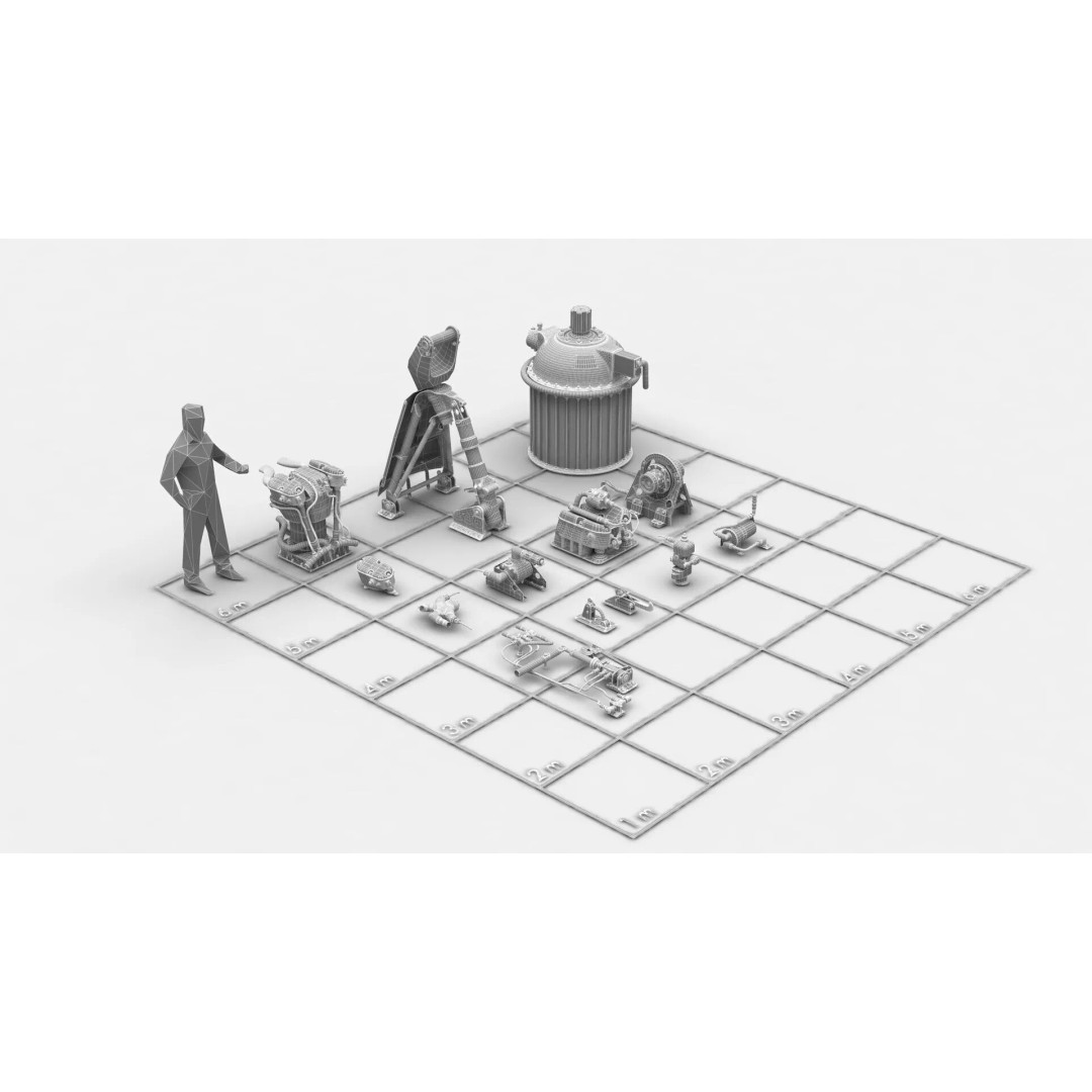 1940s Sci-Fi Technology 3D Model – Kitbash Collection, PBR Textures - View 46