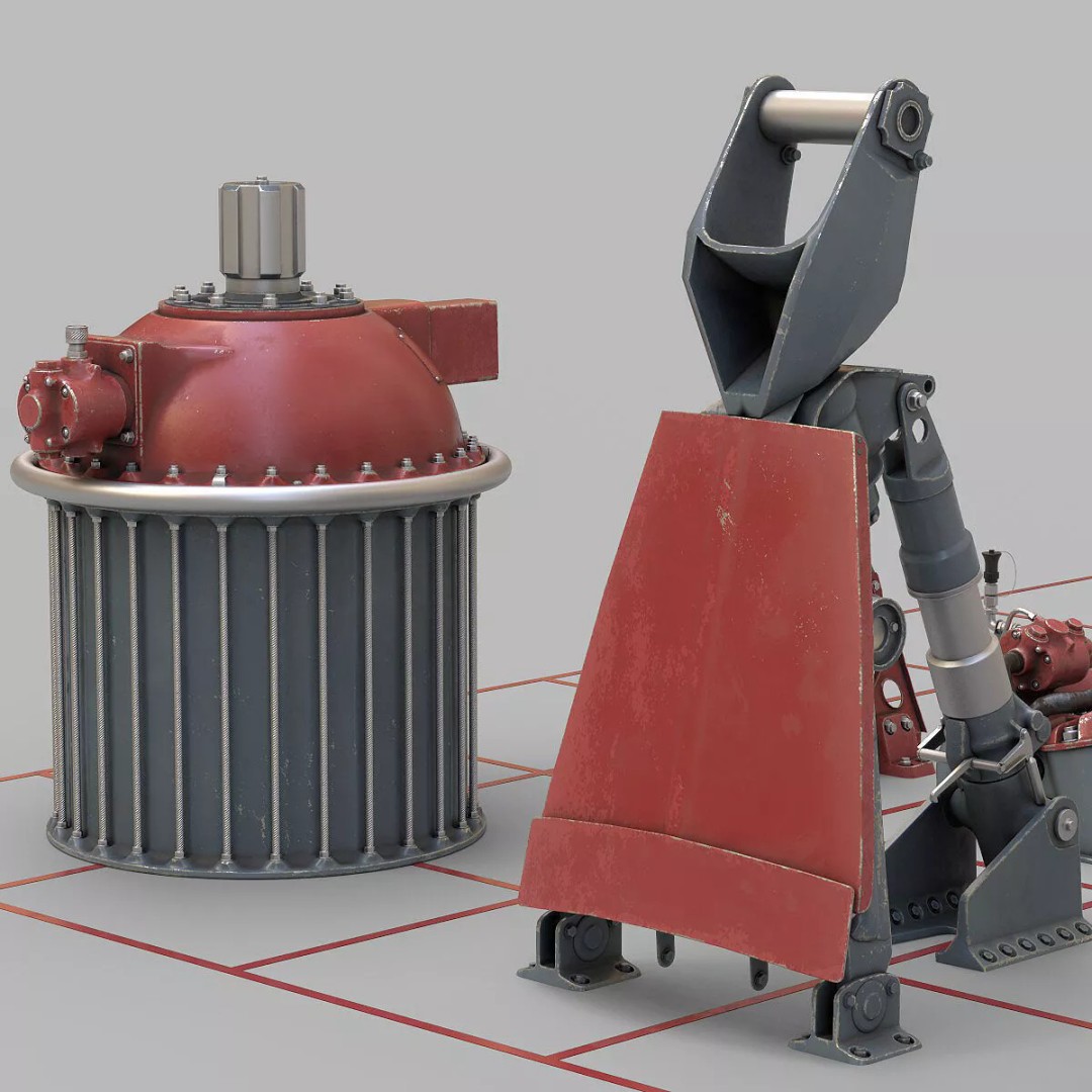 1940s Sci-Fi Technology 3D Model – Kitbash Collection, PBR Textures - View 5