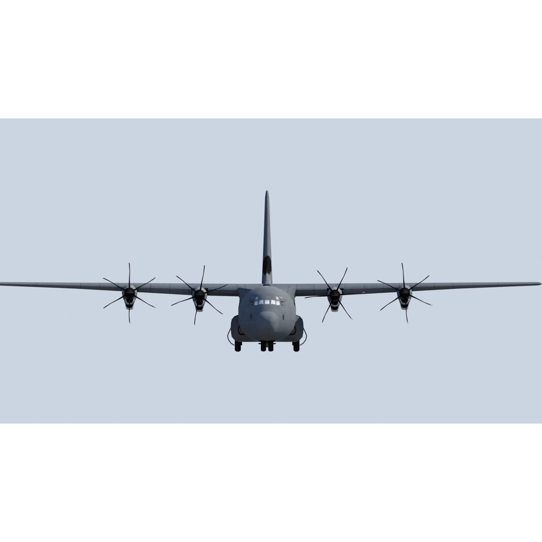 Lockheed C-130J-30 3D Model – Low Poly Static Aircraft for MSFS & XPlane - View 11