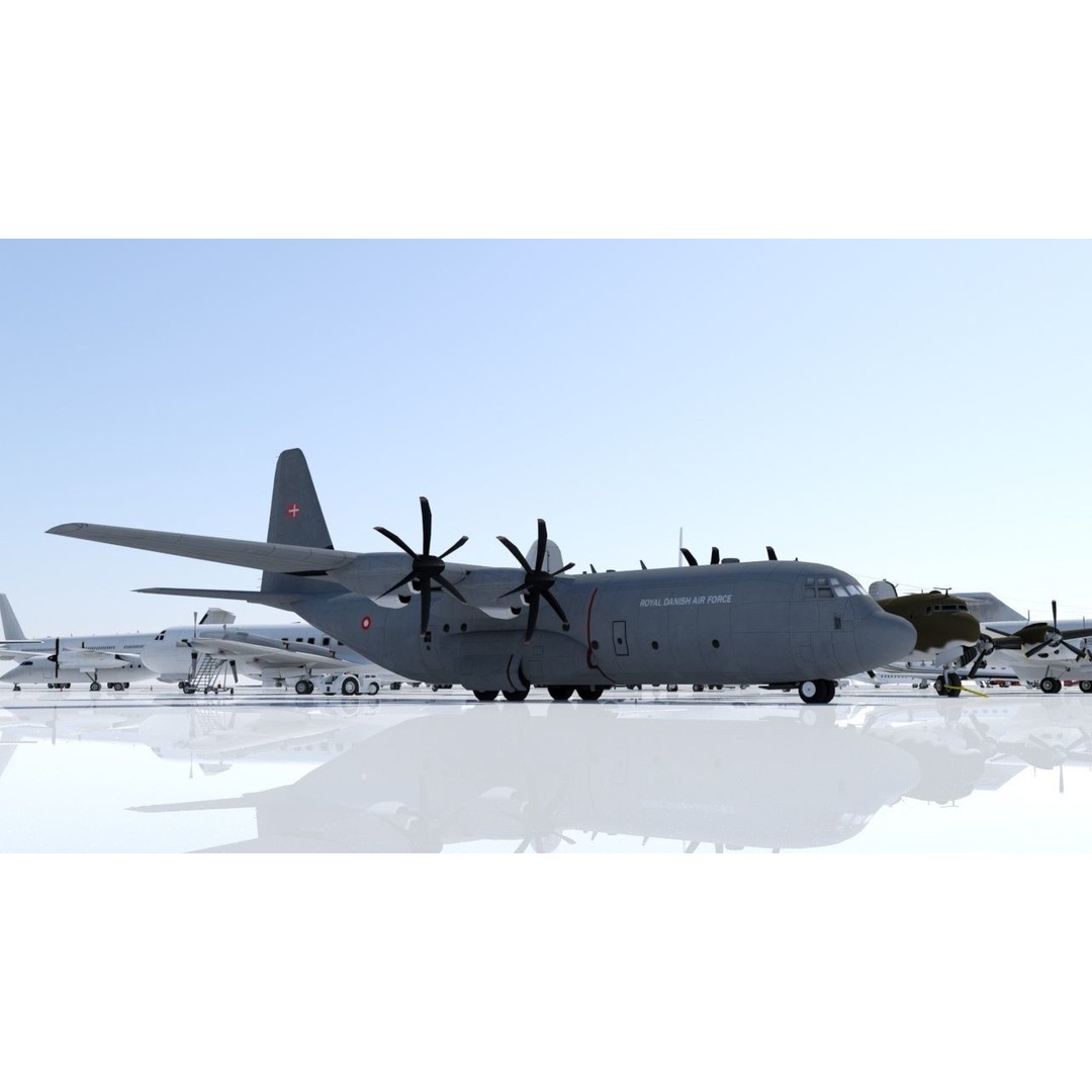 Lockheed C-130J-30 3D Model – Low Poly Static Aircraft for MSFS & XPlane - View 13
