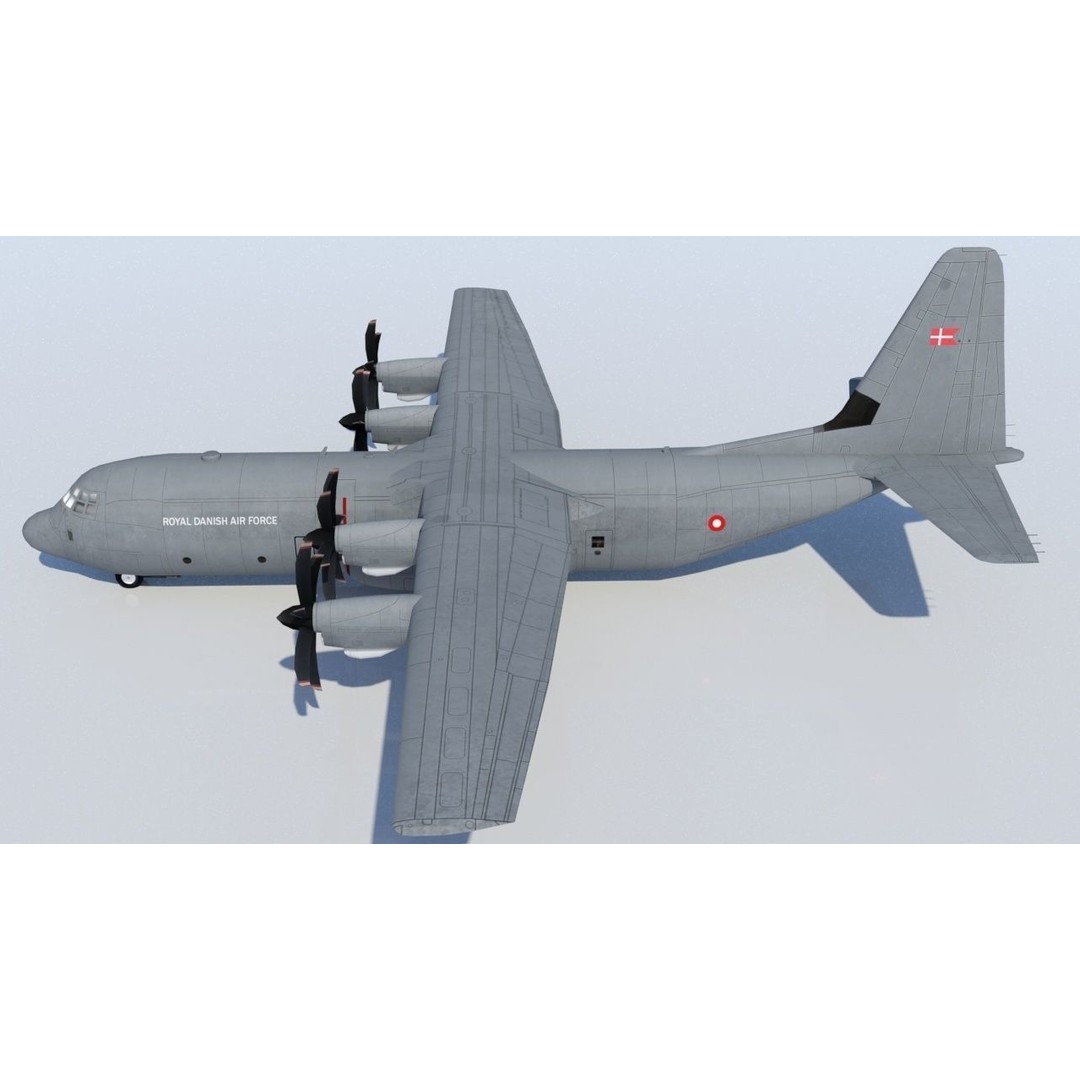 Lockheed C-130J-30 3D Model – Low Poly Static Aircraft for MSFS & XPlane - View 3