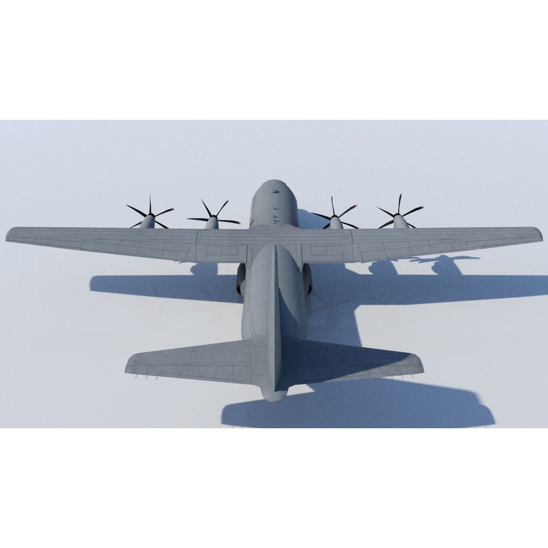 Lockheed C-130J-30 3D Model – Low Poly Static Aircraft for MSFS & XPlane - View 5