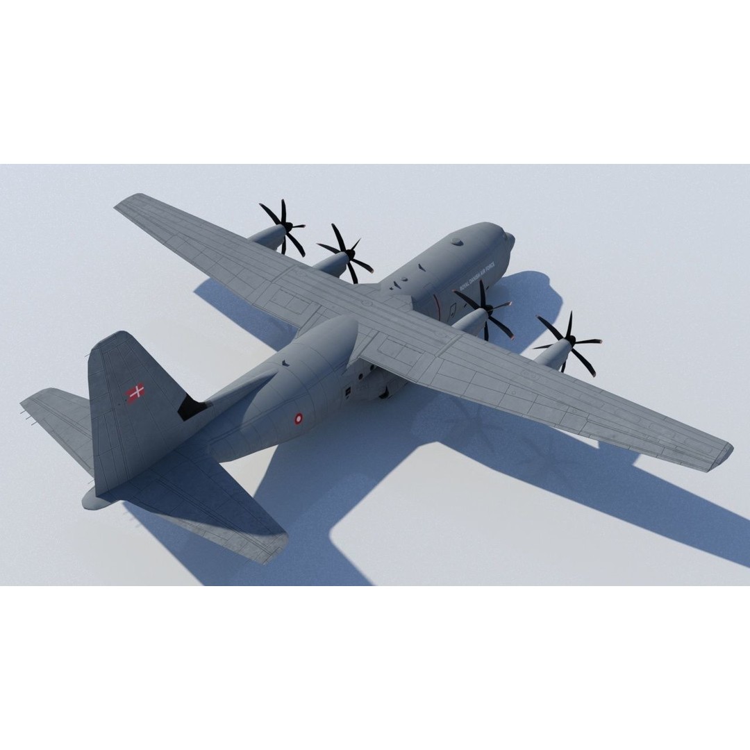 Lockheed C-130J-30 3D Model – Low Poly Static Aircraft for MSFS & XPlane - View 6