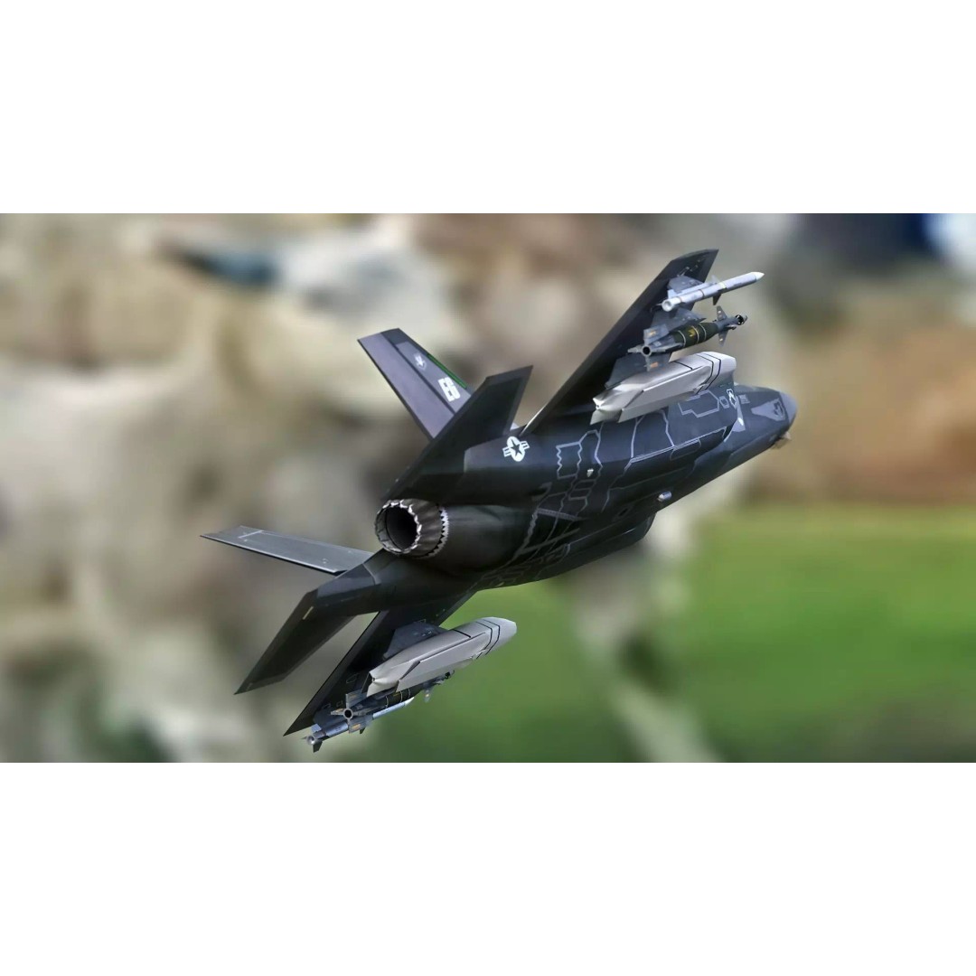 F35A Lightning II 3D Model – Fully Rigged Low-Poly Military Aircraft - View 11