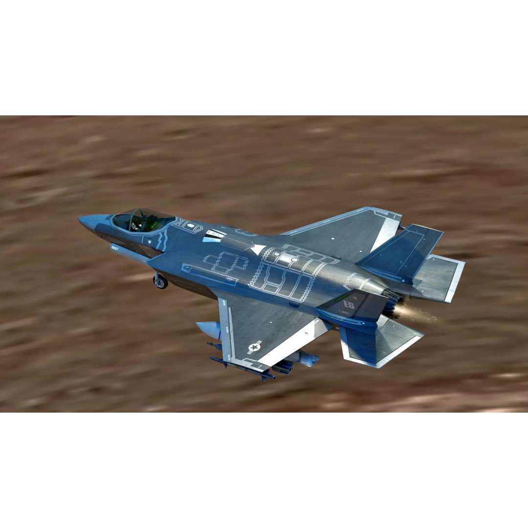 F35A Lightning II 3D Model – Fully Rigged Low-Poly Military Aircraft - View 16