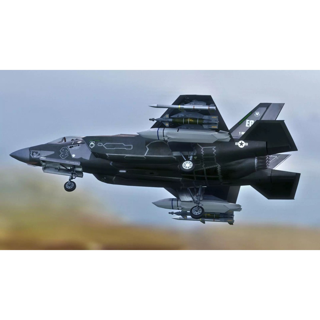 F35A Lightning II 3D Model – Fully Rigged Low-Poly Military Aircraft - View 17
