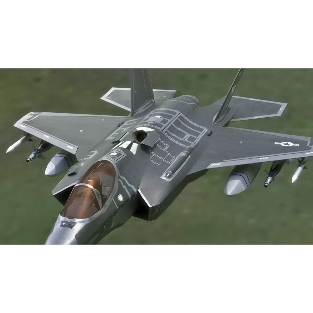 F35A Lightning II 3D Model – Fully Rigged Low-Poly Military Aircraft - View 18