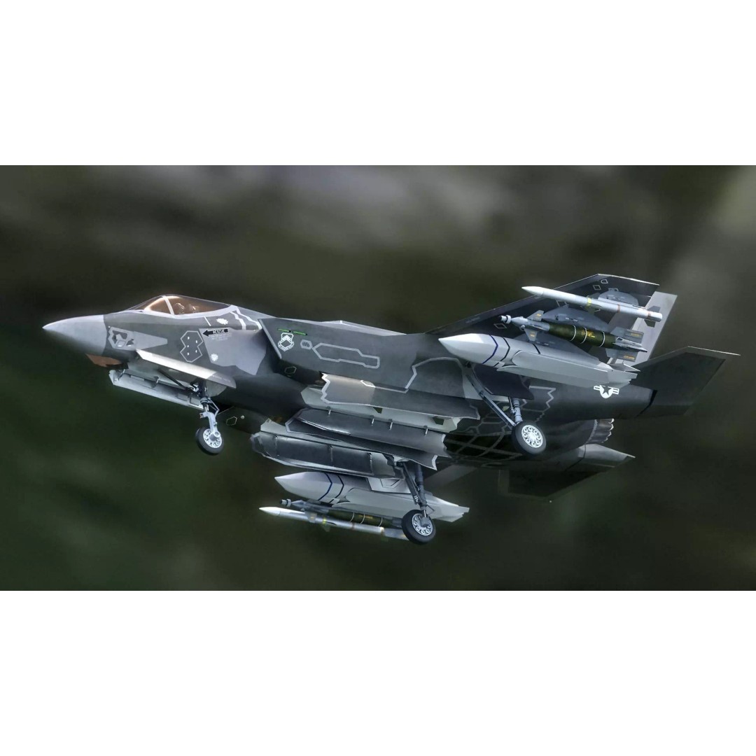F35A Lightning II 3D Model – Fully Rigged Low-Poly Military Aircraft - View 4