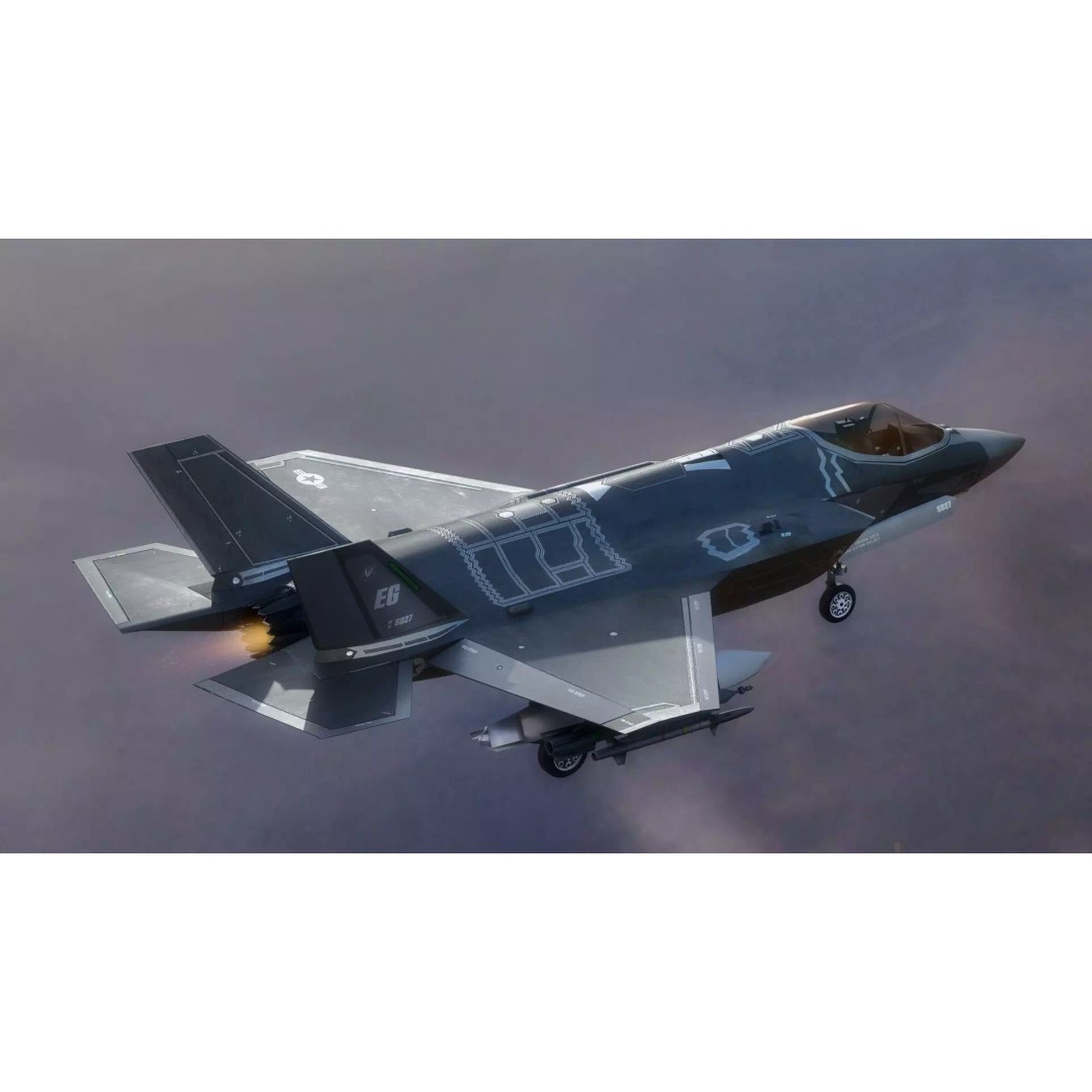 F35A Lightning II 3D Model – Fully Rigged Low-Poly Military Aircraft - View 8