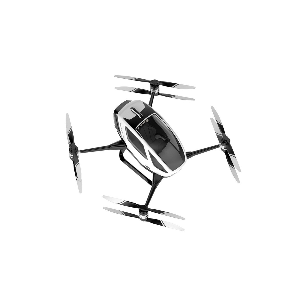 Ehang 184 Drone-Taxi 3D Model – High Poly PBR Game Asset, FBX - View 10
