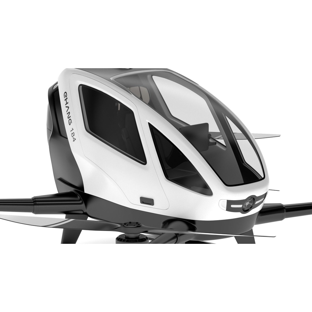 Ehang 184 Drone-Taxi 3D Model – High Poly PBR Game Asset, FBX - View 13