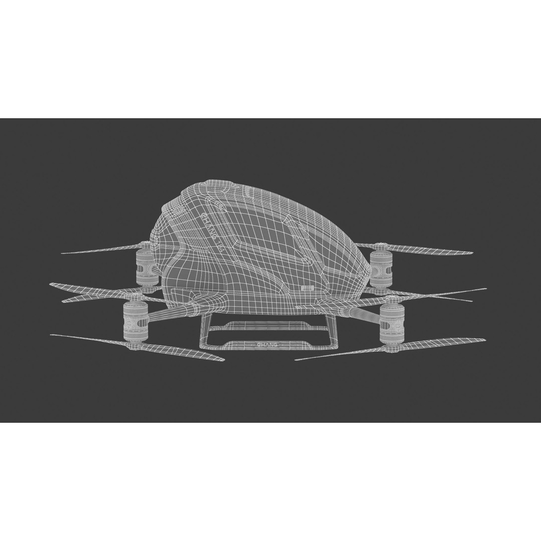 Ehang 184 Drone-Taxi 3D Model – High Poly PBR Game Asset, FBX - View 26