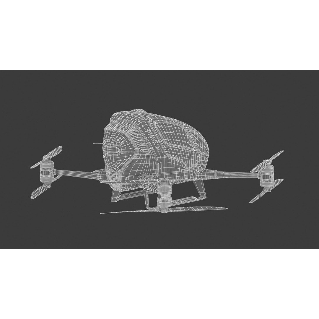 Ehang 184 Drone-Taxi 3D Model – High Poly PBR Game Asset, FBX - View 27