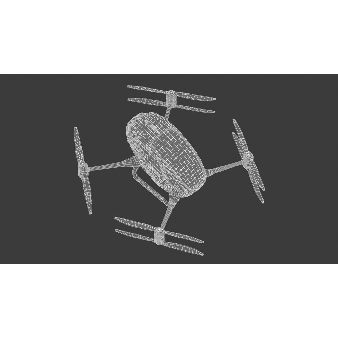 Ehang 184 Drone-Taxi 3D Model – High Poly PBR Game Asset, FBX - View 32