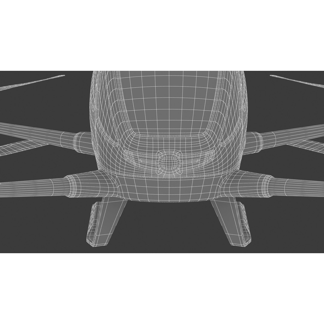 Ehang 184 Drone-Taxi 3D Model – High Poly PBR Game Asset, FBX - View 34