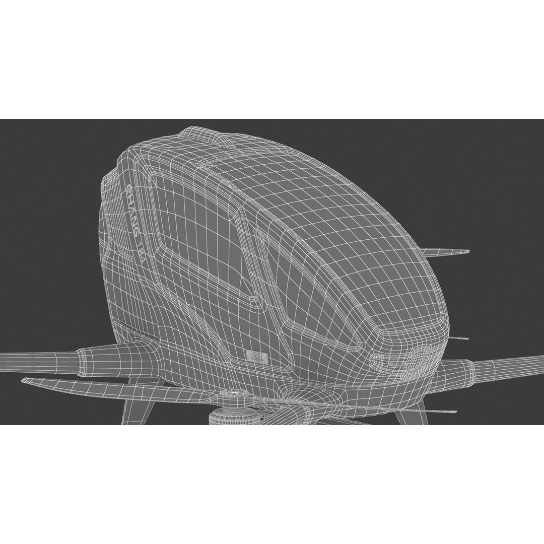 Ehang 184 Drone-Taxi 3D Model – High Poly PBR Game Asset, FBX - View 35