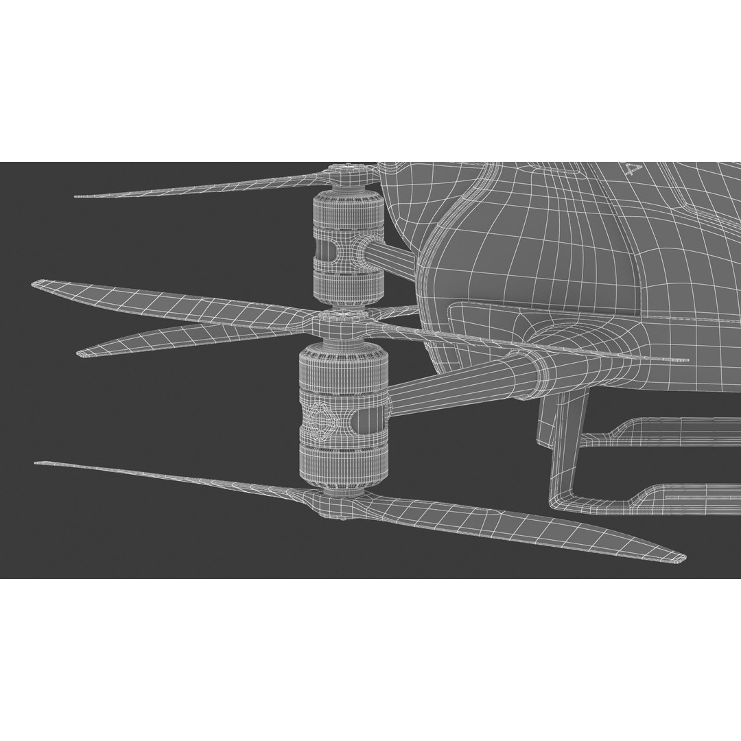 Ehang 184 Drone-Taxi 3D Model – High Poly PBR Game Asset, FBX - View 36