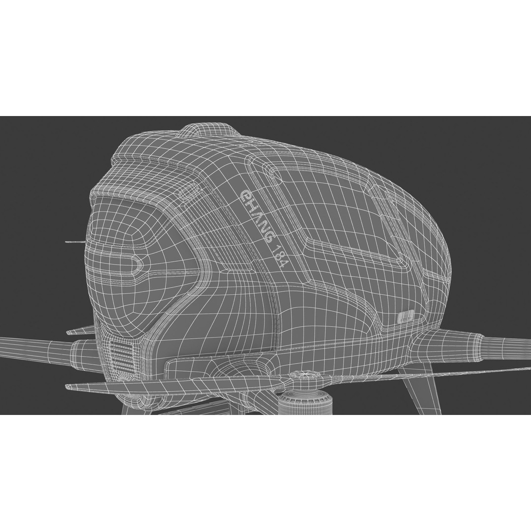 Ehang 184 Drone-Taxi 3D Model – High Poly PBR Game Asset, FBX - View 37
