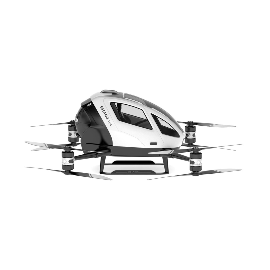 Ehang 184 Drone-Taxi 3D Model – High Poly PBR Game Asset, FBX - View 4
