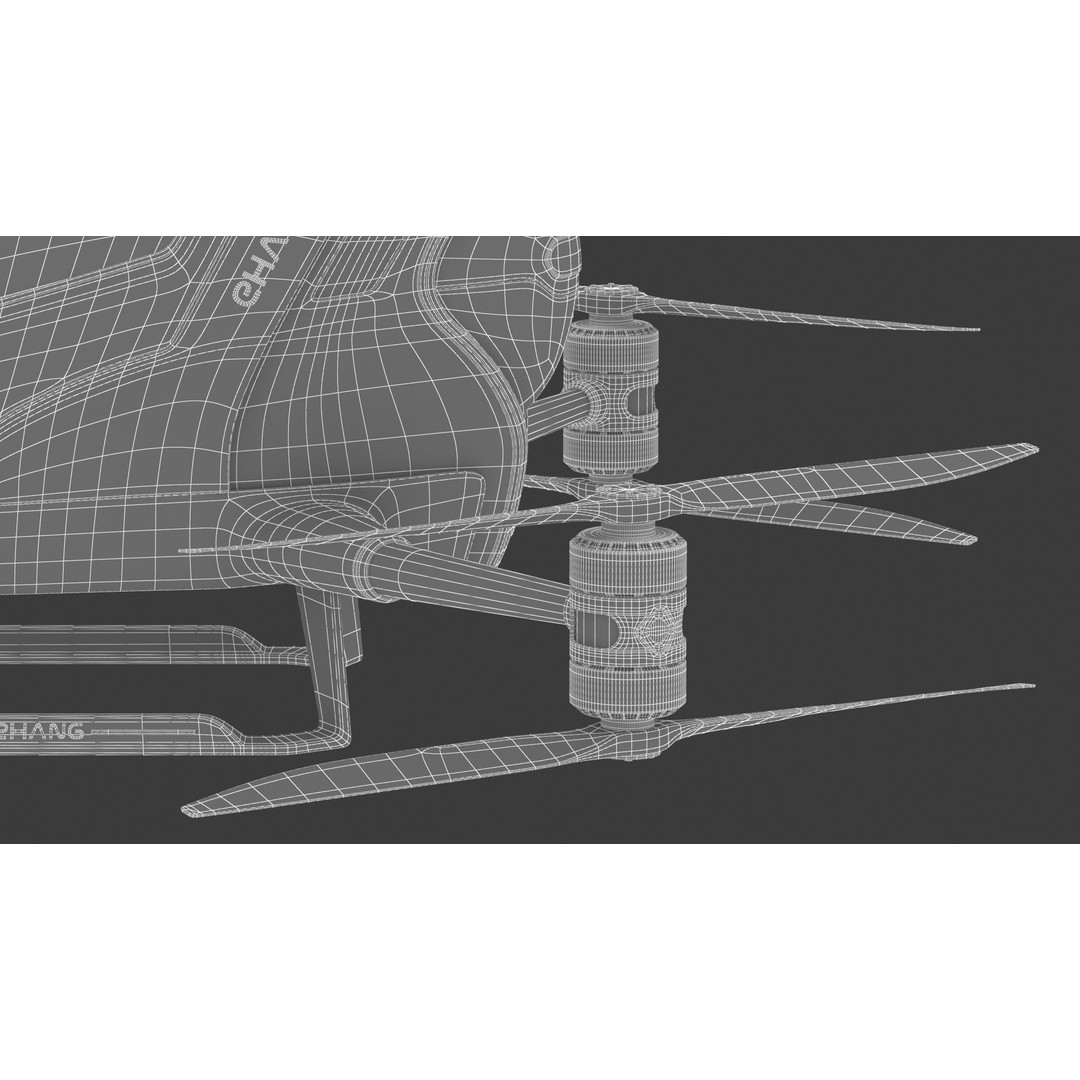 Ehang 184 Drone-Taxi 3D Model – High Poly PBR Game Asset, FBX - View 40