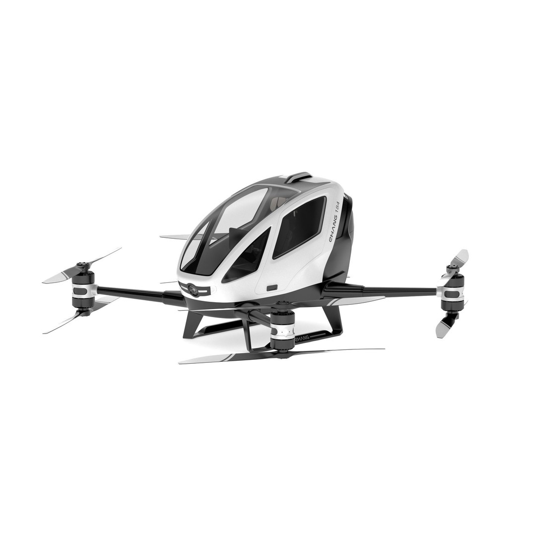 Ehang 184 Drone-Taxi 3D Model – High Poly PBR Game Asset, FBX - View 9