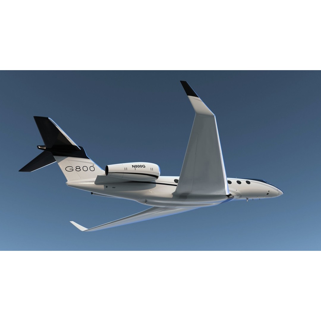 Gulfstream G800 3D Model – Large Business Jet, PBR, FBX - View 10