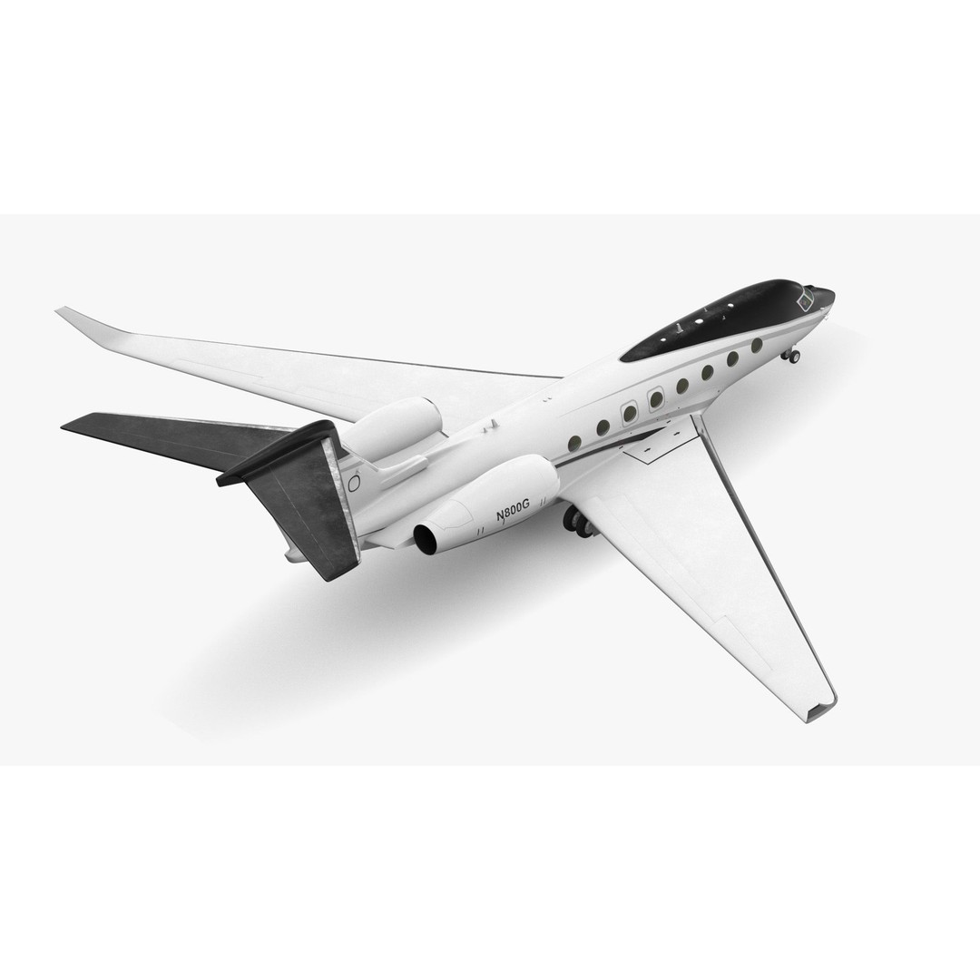 Gulfstream G800 3D Model – Large Business Jet, PBR, FBX - View 14