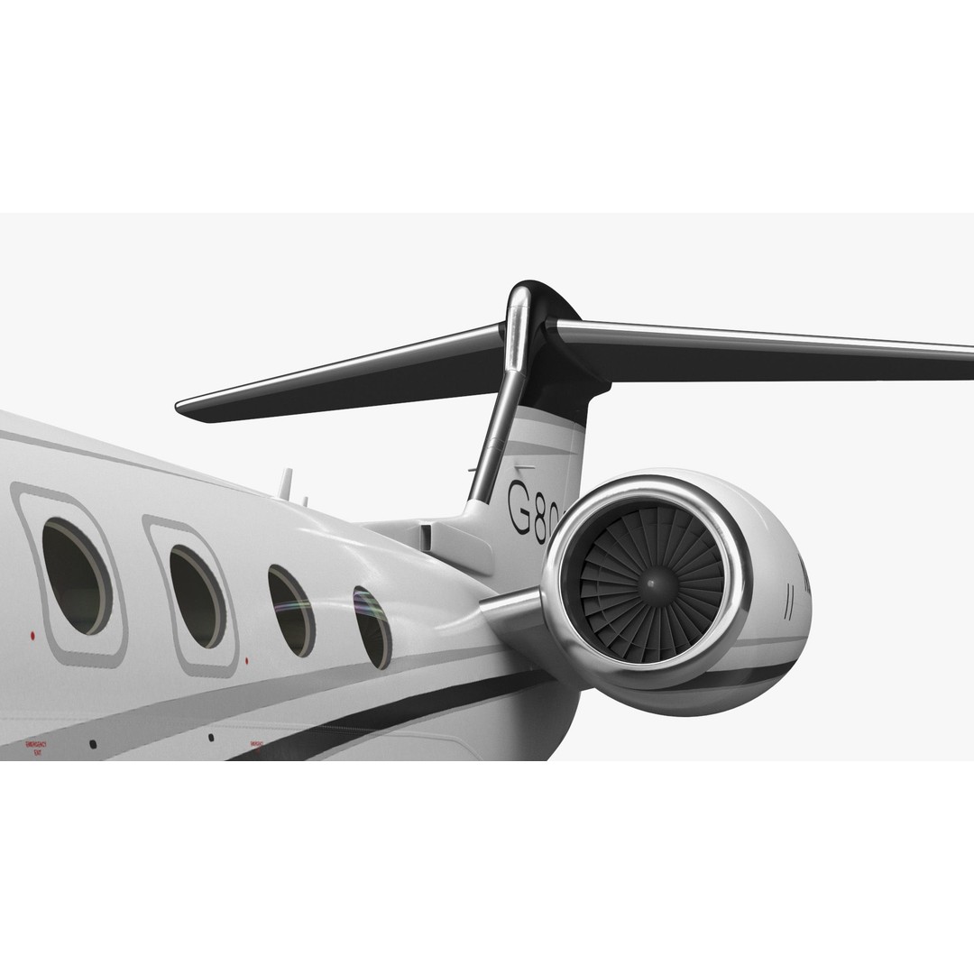 Gulfstream G800 3D Model – Large Business Jet, PBR, FBX - View 19