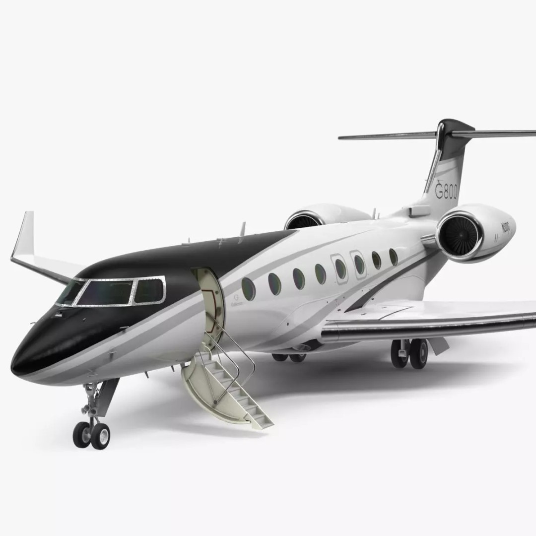 Gulfstream G800 3D Model – Large Business Jet, PBR, FBX - View 2