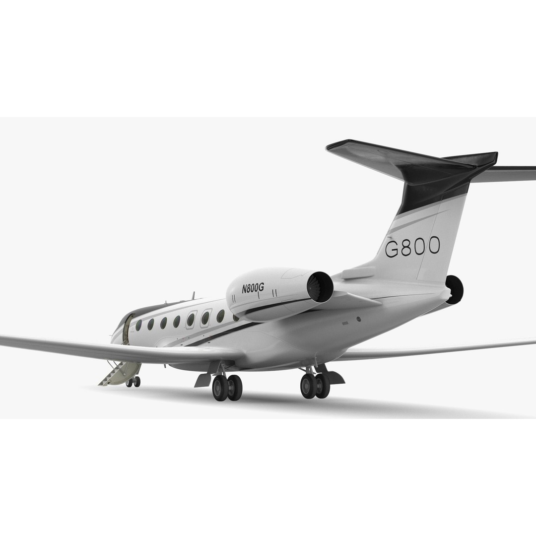 Gulfstream G800 3D Model – Large Business Jet, PBR, FBX - View 25