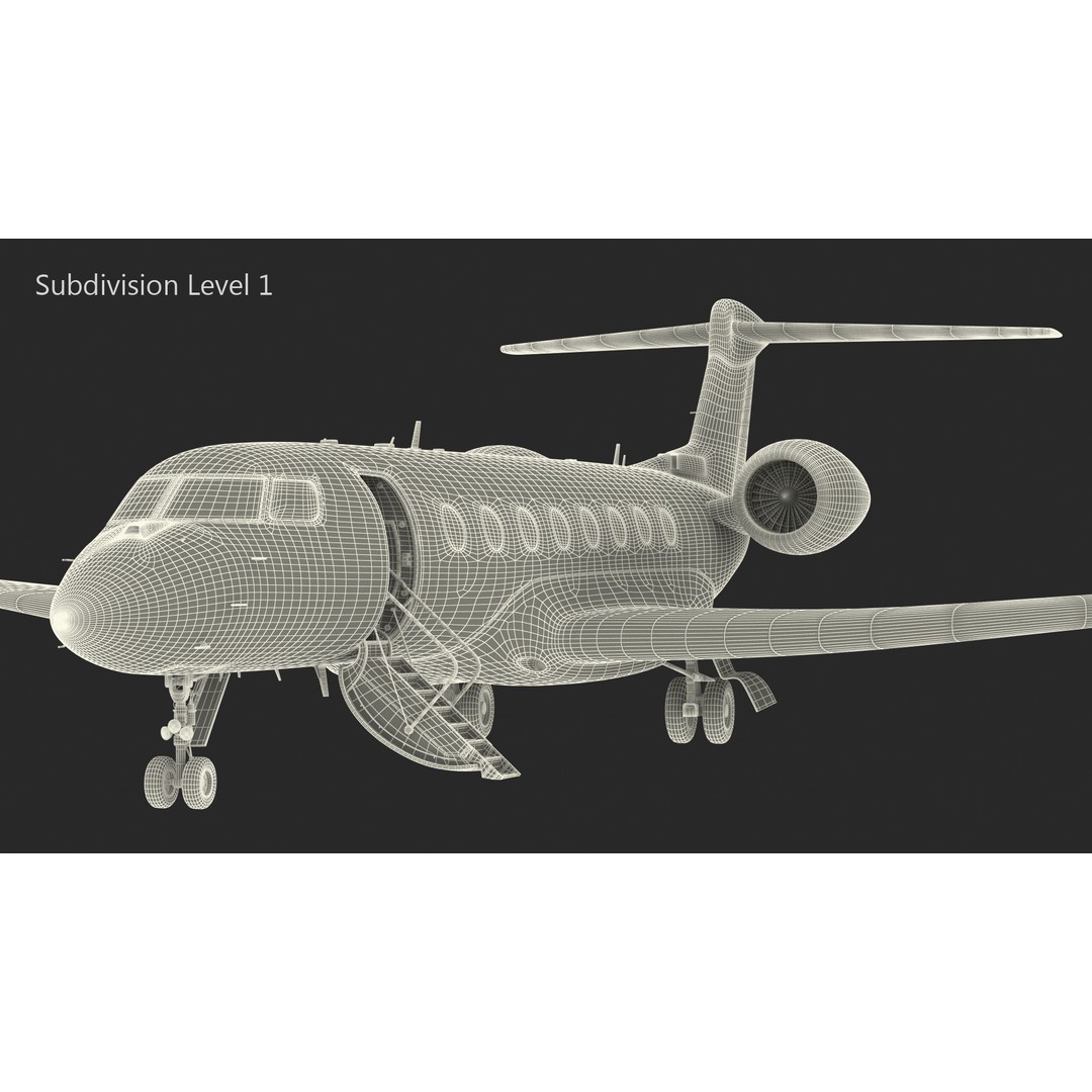 Gulfstream G800 3D Model – Large Business Jet, PBR, FBX - View 30