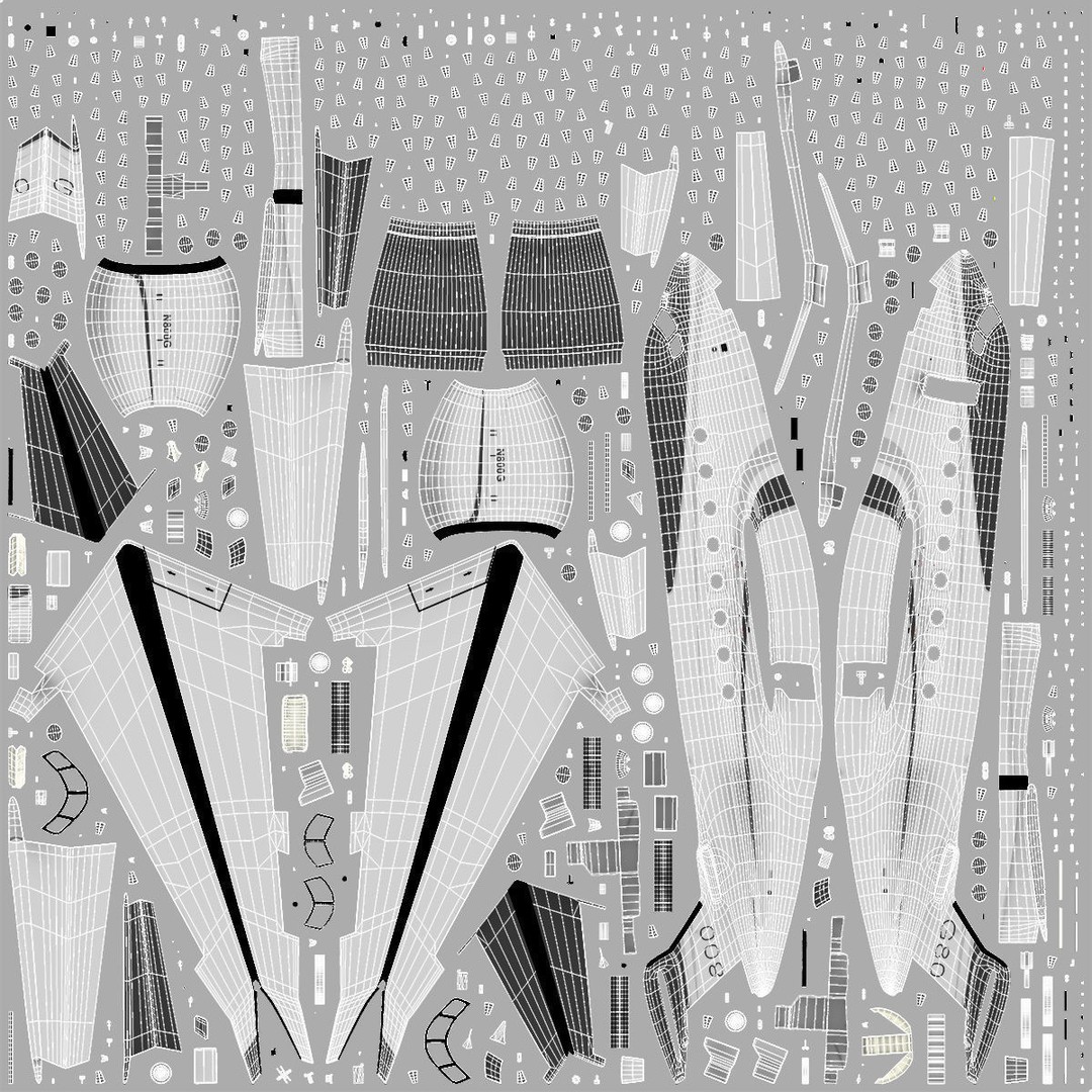 Gulfstream G800 3D Model – Large Business Jet, PBR, FBX - View 31
