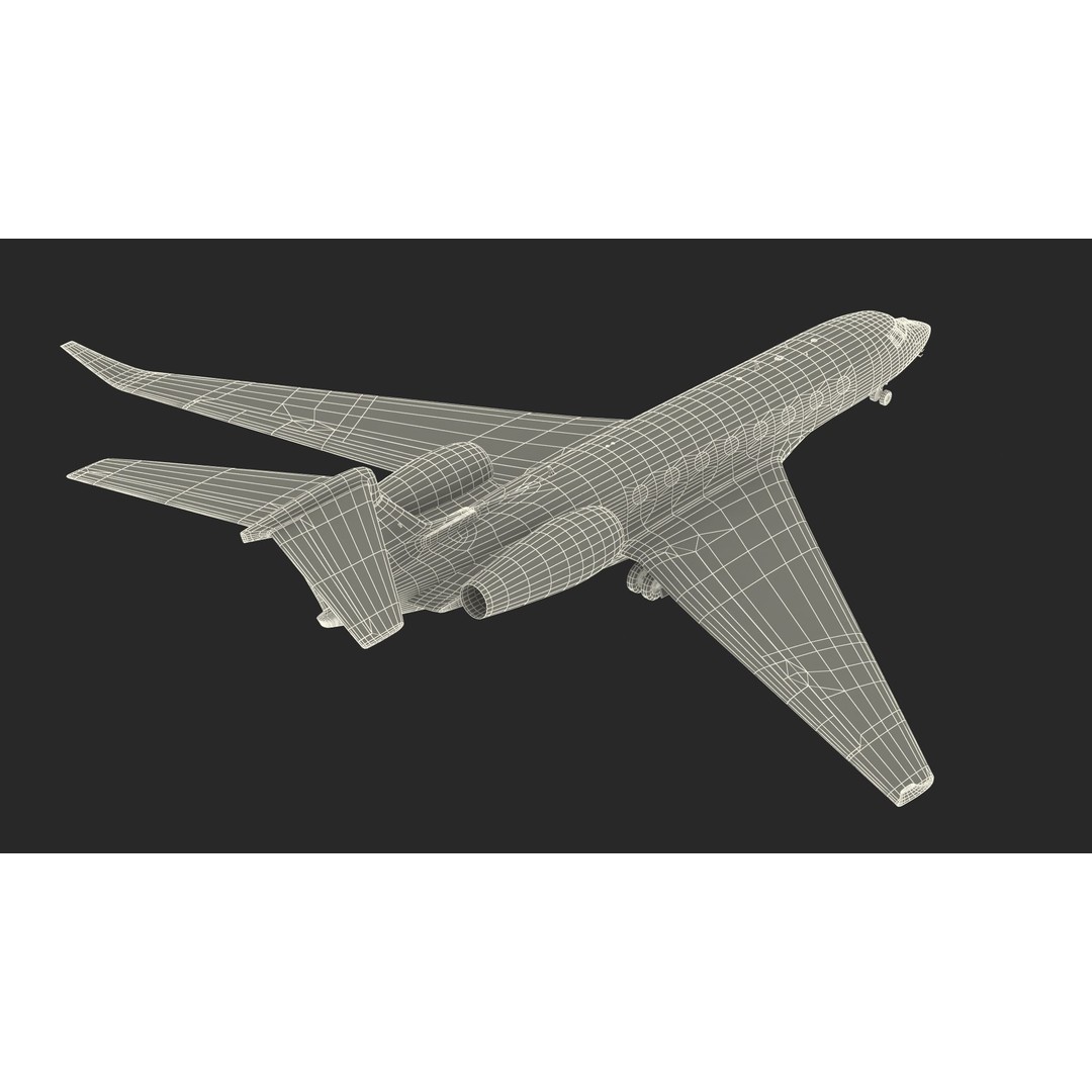 Gulfstream G800 3D Model – Large Business Jet, PBR, FBX - View 35