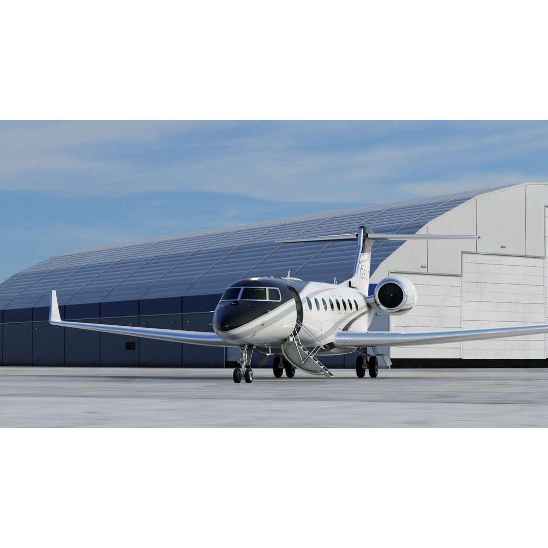 Gulfstream G800 3D Model – Large Business Jet, PBR, FBX - View 5