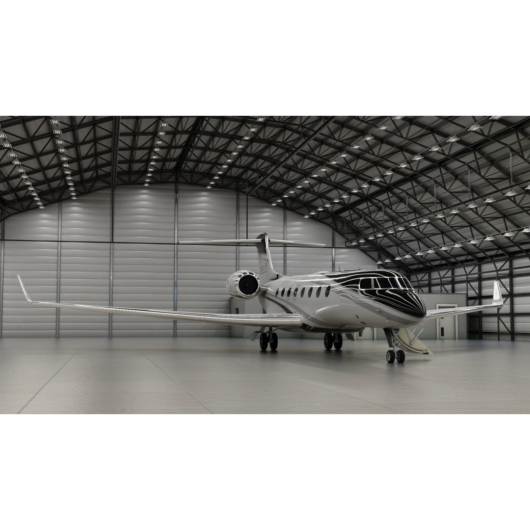 Gulfstream G800 3D Model – Large Business Jet, PBR, FBX - View 6