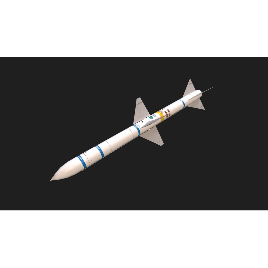 Aim7 Sparrow Air to Air Missile 3D Model – Low Poly Game Asset, FBX