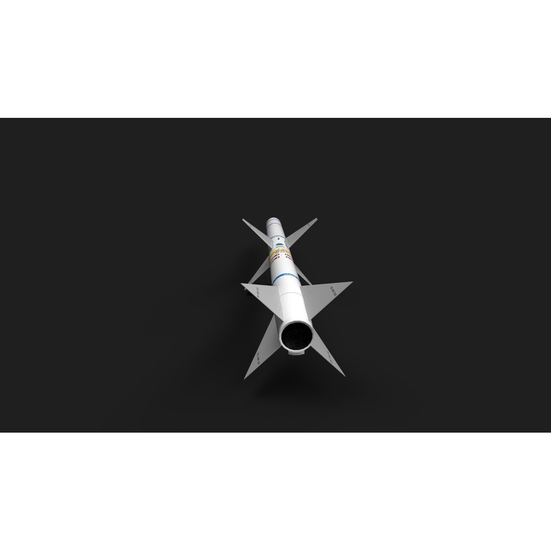 Aim7 Sparrow Air to Air Missile 3D Model – Low Poly Game Asset, FBX - View 12