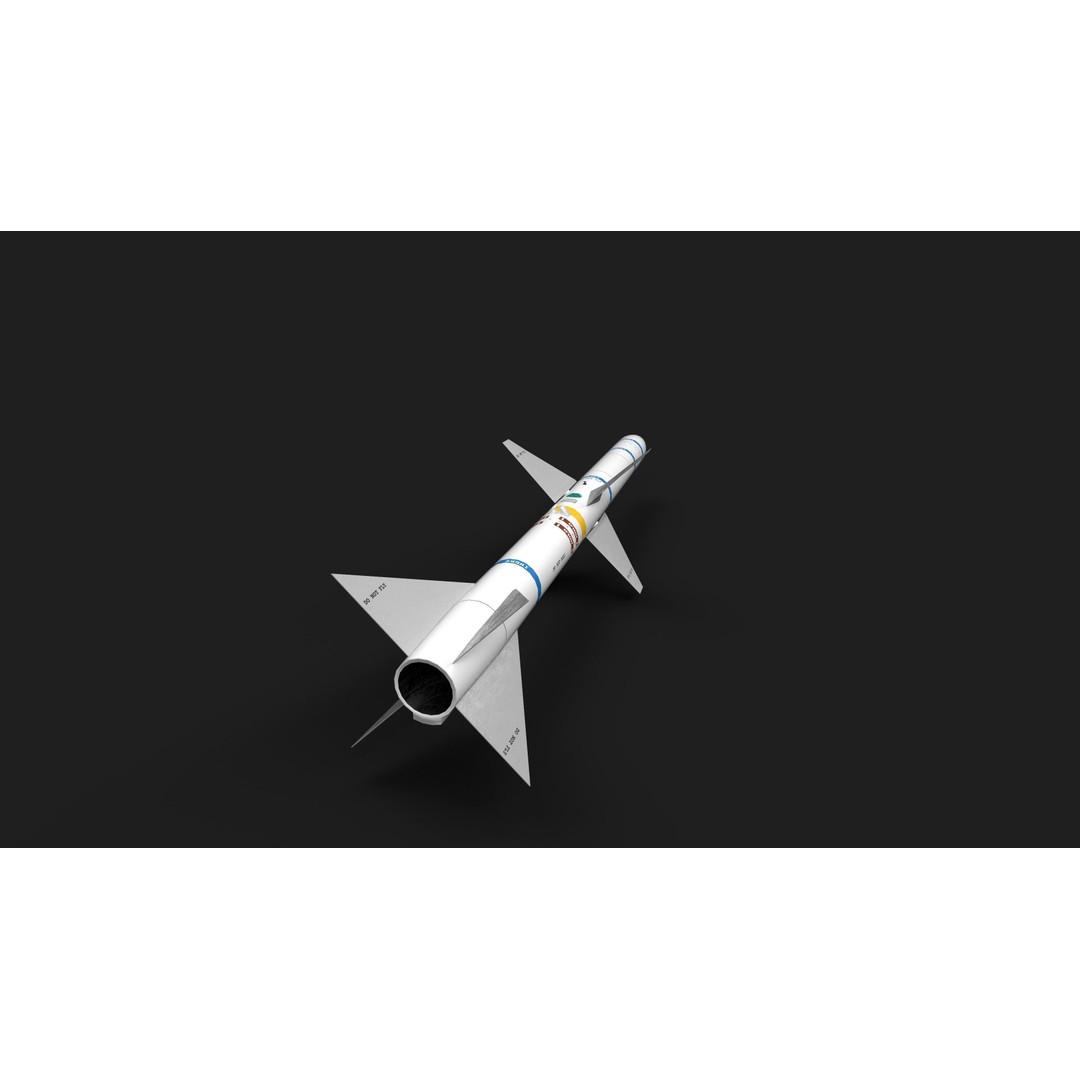 Aim7 Sparrow Air to Air Missile 3D Model – Low Poly Game Asset, FBX - View 13