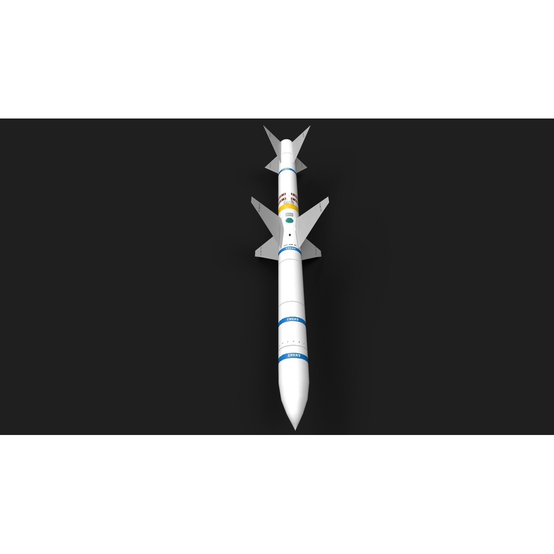 Aim7 Sparrow Air to Air Missile 3D Model – Low Poly Game Asset, FBX - View 22