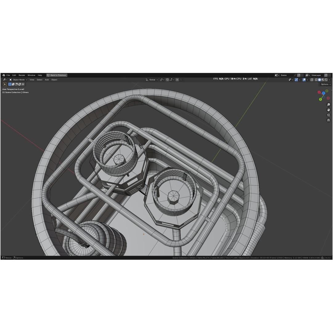 Hot Air Balloon 3D Model – PBR Game Asset, FBX, OBJ