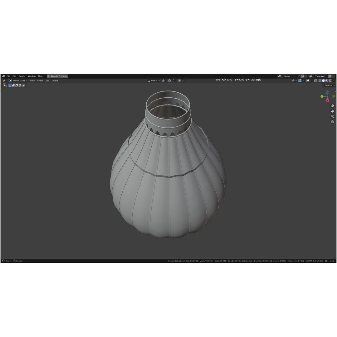 Hot Air Balloon 3D Model – PBR Game Asset, FBX, OBJ - View 13