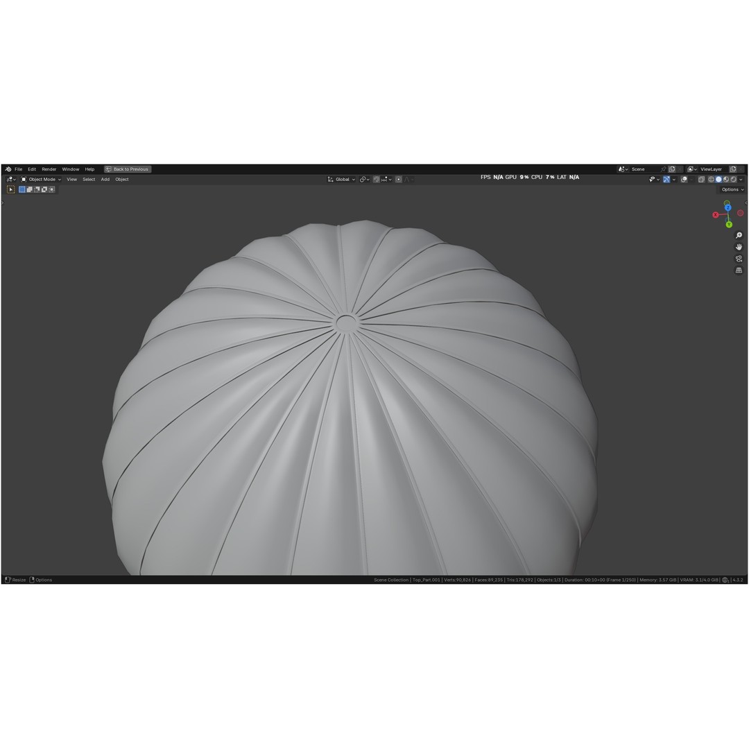 Hot Air Balloon 3D Model – PBR Game Asset, FBX, OBJ - View 14