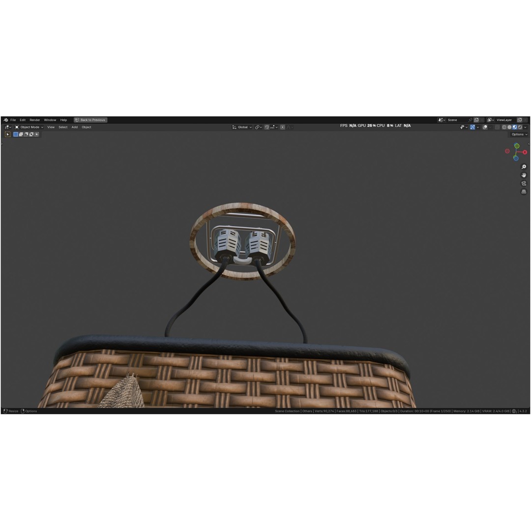 Hot Air Balloon 3D Model – PBR Game Asset, FBX, OBJ - View 19