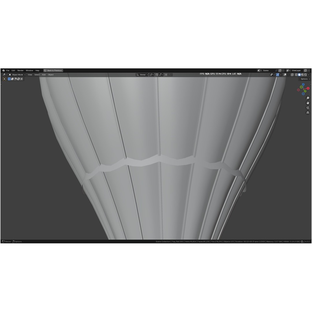 Hot Air Balloon 3D Model – PBR Game Asset, FBX, OBJ - View 20