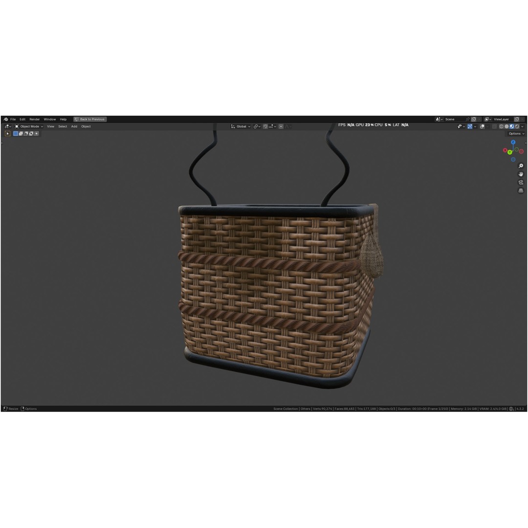 Hot Air Balloon 3D Model – PBR Game Asset, FBX, OBJ - View 21
