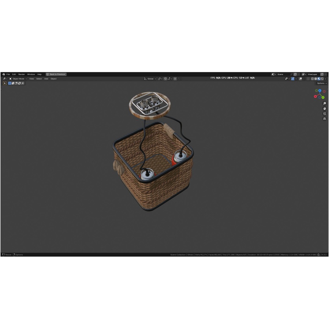 Hot Air Balloon 3D Model – PBR Game Asset, FBX, OBJ - View 24