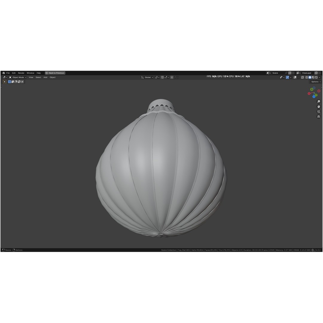 Hot Air Balloon 3D Model – PBR Game Asset, FBX, OBJ - View 49