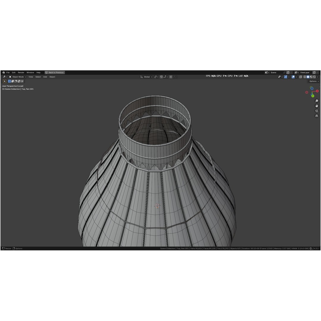 Hot Air Balloon 3D Model – PBR Game Asset, FBX, OBJ - View 50