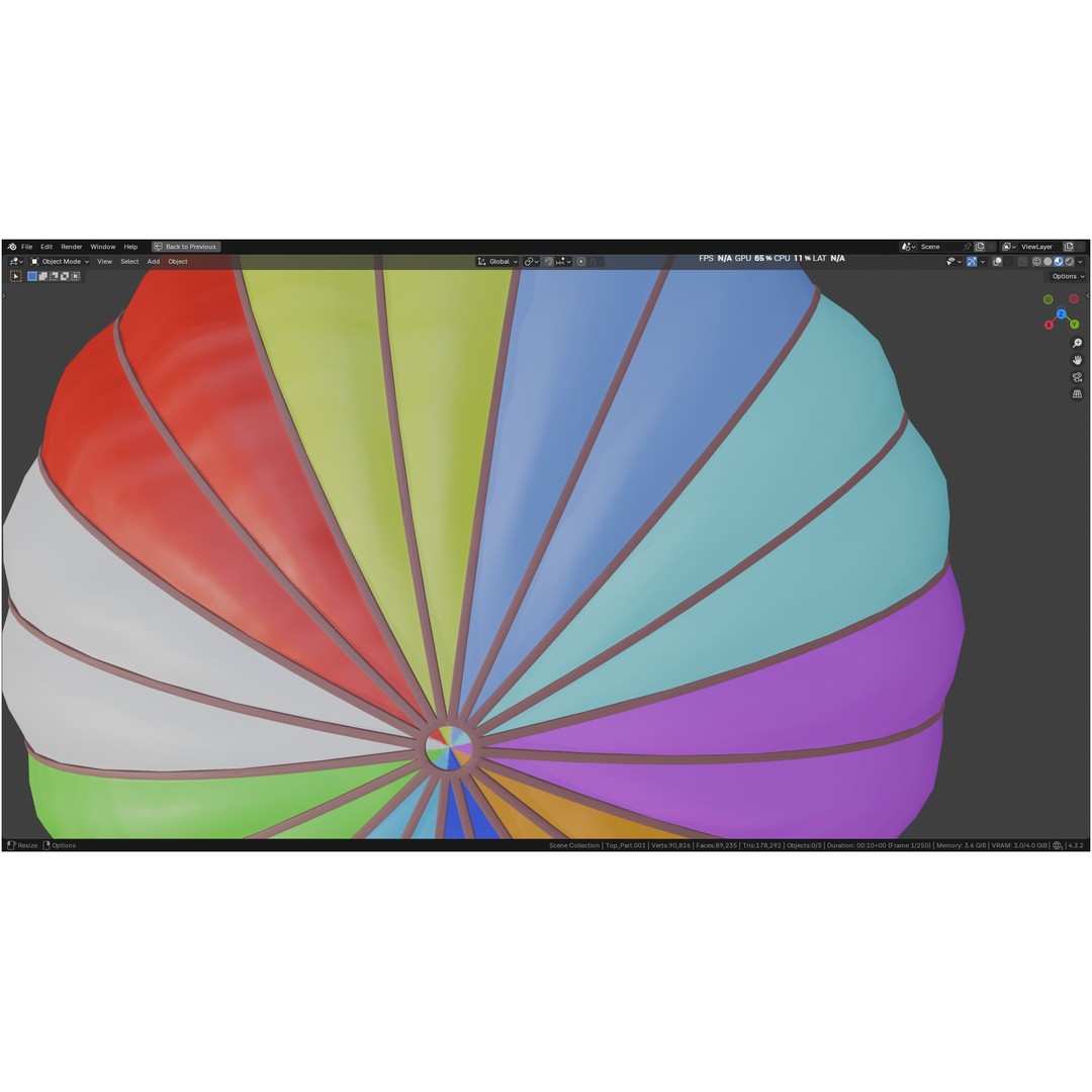 Hot Air Balloon 3D Model – PBR Game Asset, FBX, OBJ - View 66